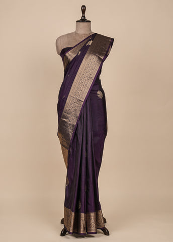 Purple Silk Kanjeevaram Saree