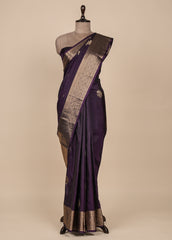 Purple Silk Kanjeevaram Saree