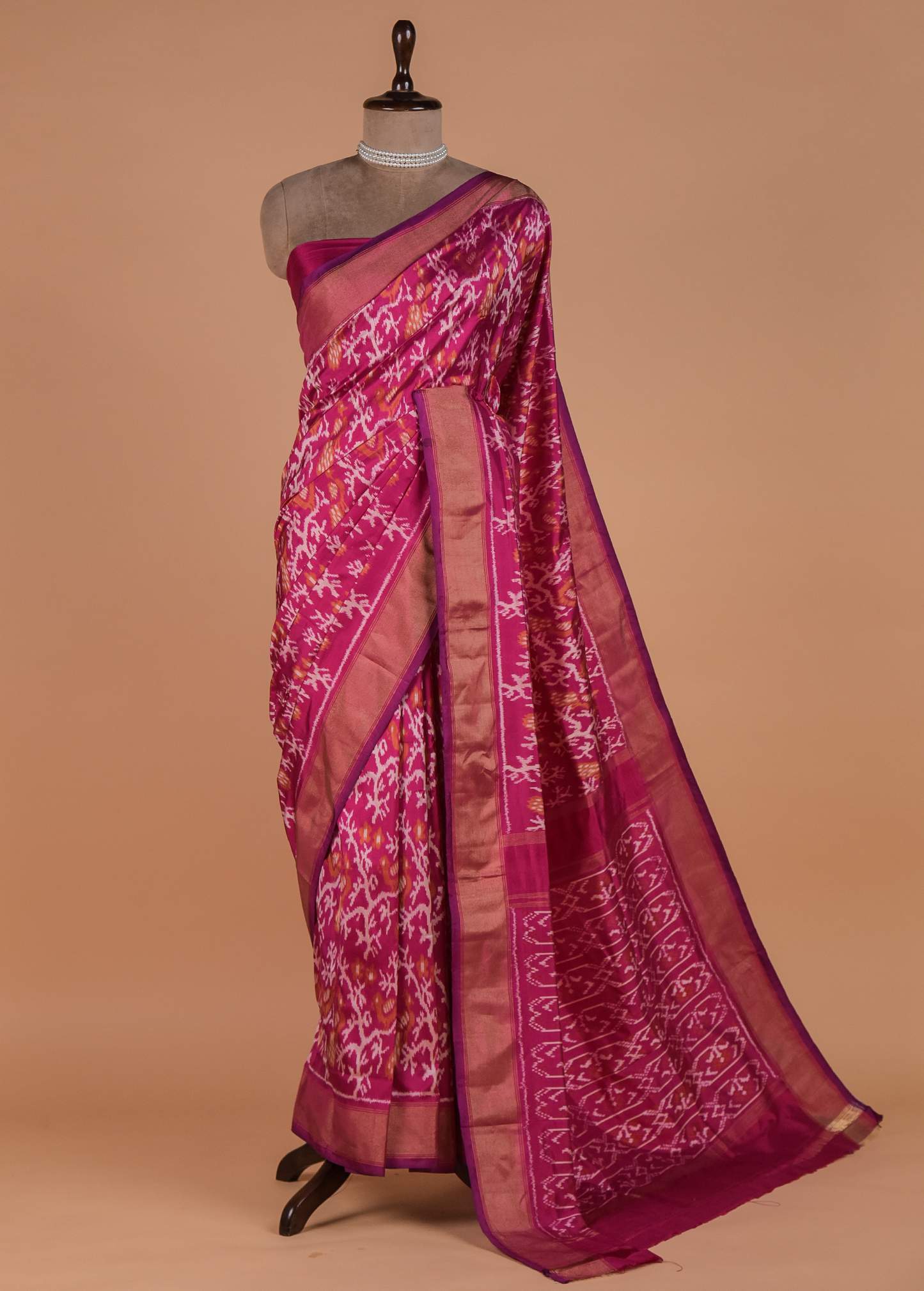 Pink Silk Patola Saree
