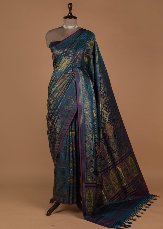 Blue Silk Patola Saree