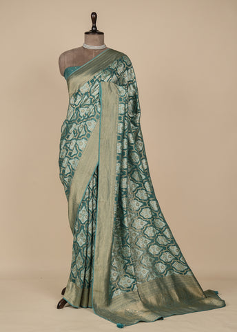 Blue Art Georgette Banarasi Saree