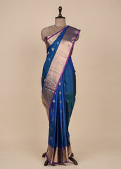 Blue Silk Kanjeevaram Saree