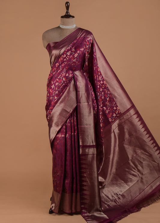 Pink Silk Kanjeevaram Saree