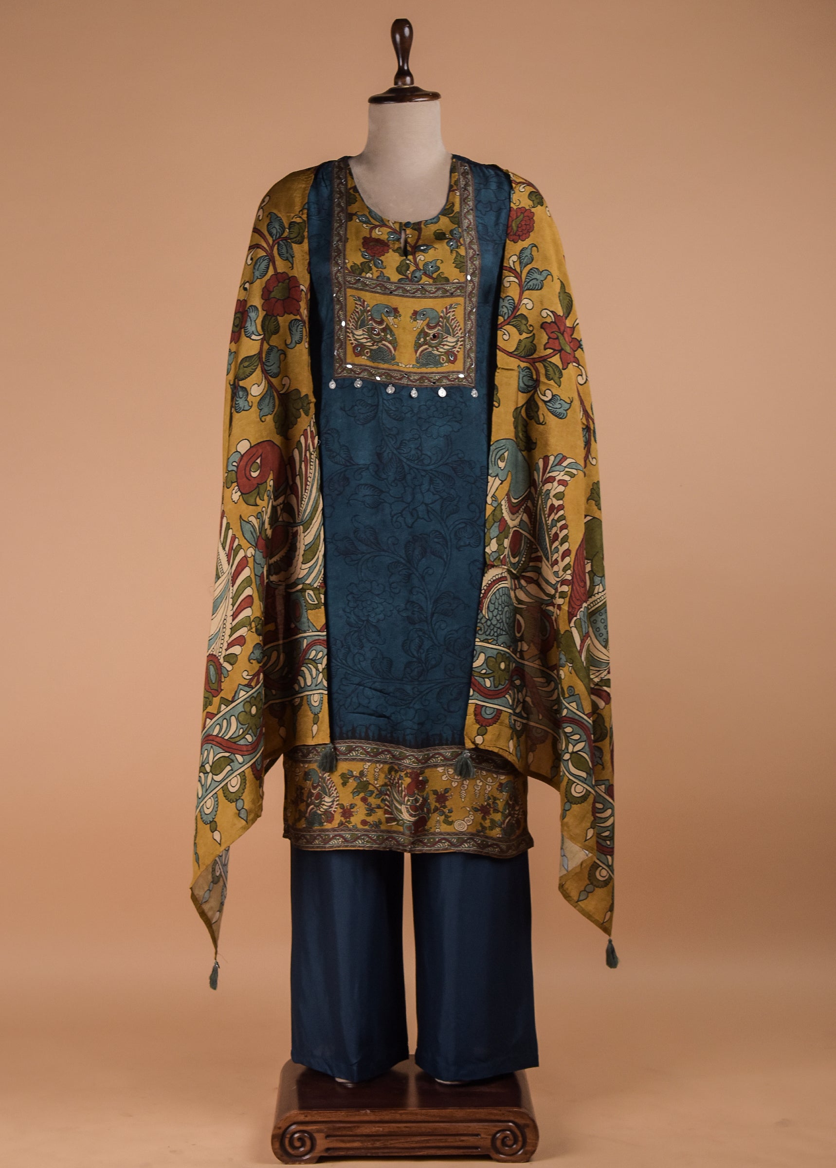 Blue Crepe Straight Set