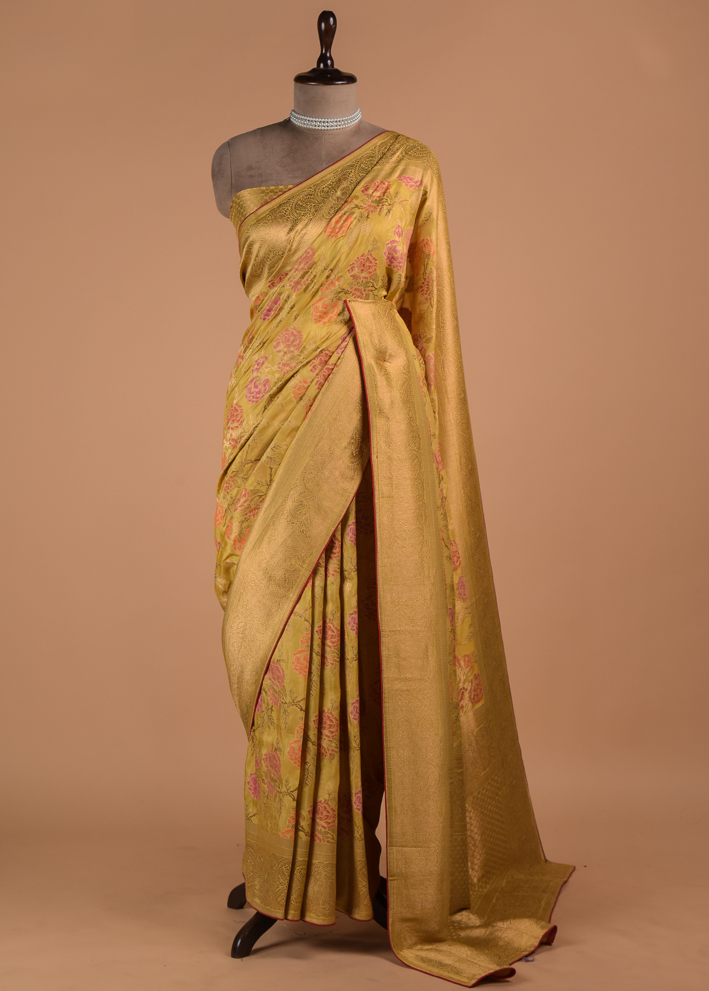 Yellow Dola Silk Saree