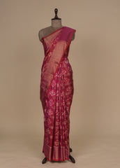 Pink Silk Patola Saree