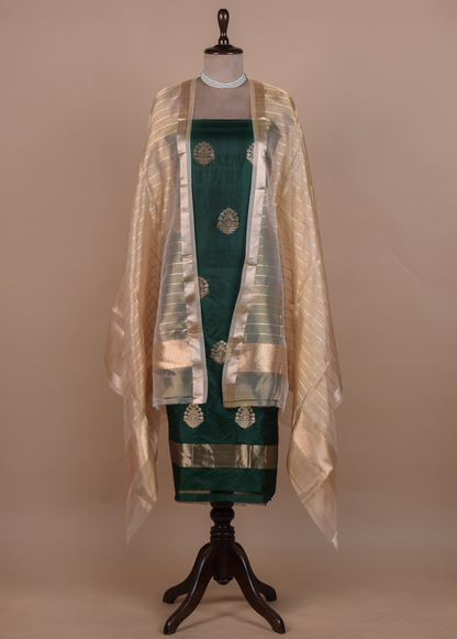 Green Silk Dress Material