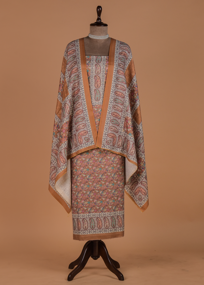 Multicoloured Pashmina Dress Material