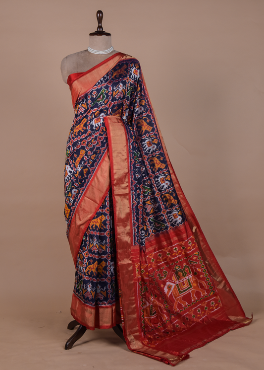 Blue Silk Patola Saree