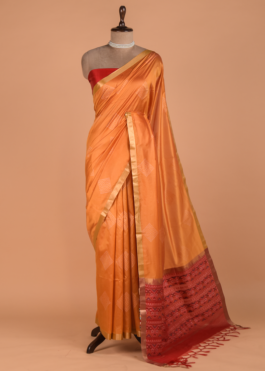 Yellow Art Tussar Patola Saree
