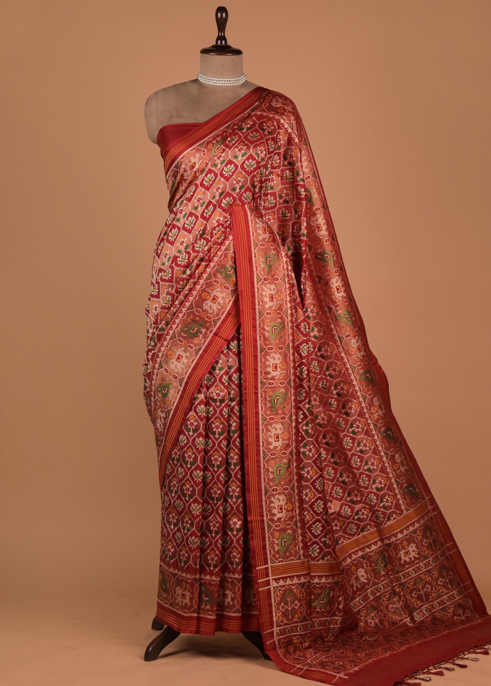 Multicoloured Art Silk Patola Saree