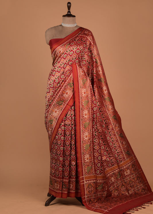 Multicoloured Art Silk Patola Saree