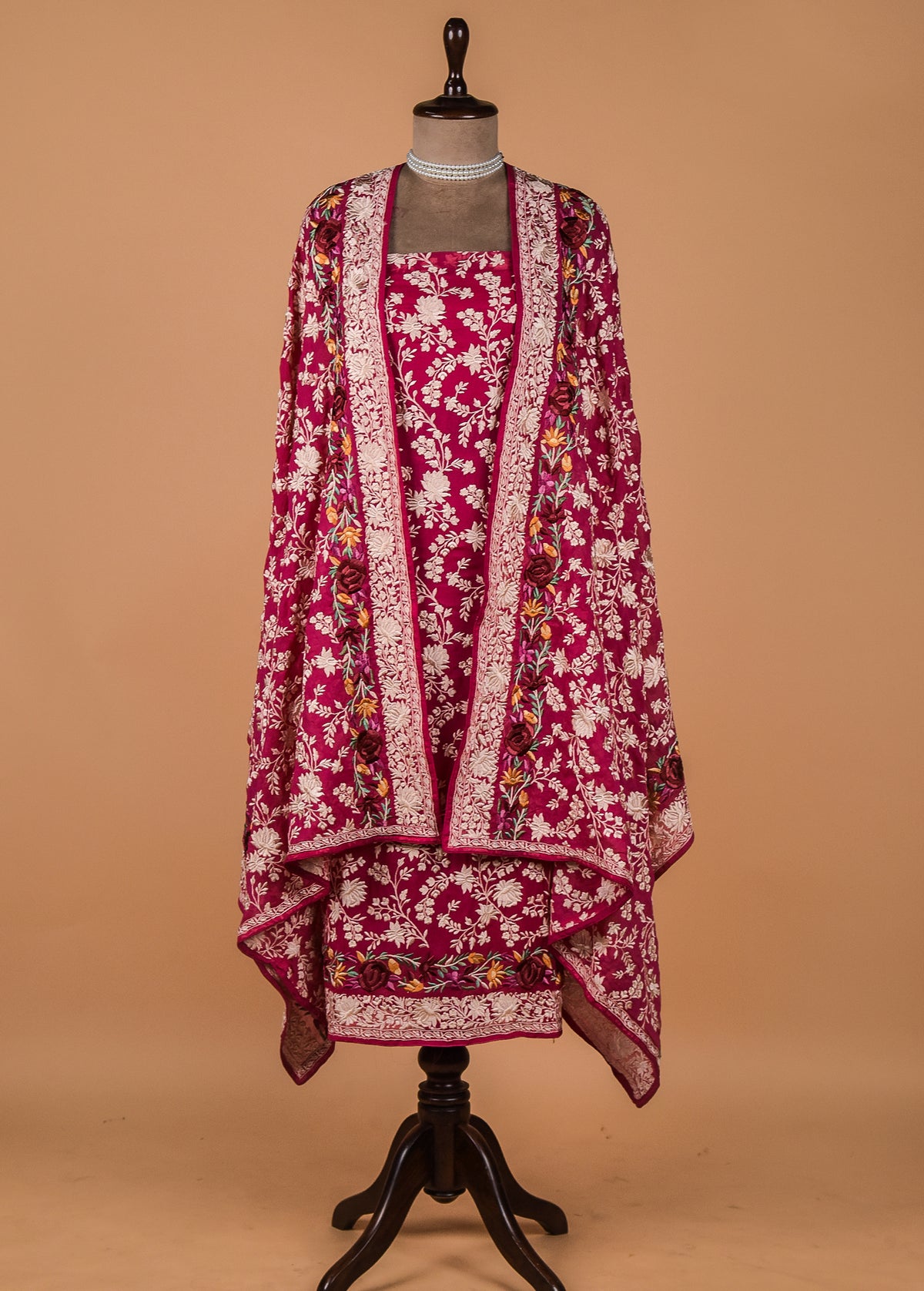 Red Georgette Dress Material