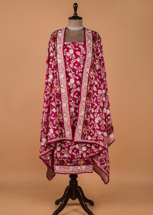 Red Georgette Dress Material
