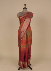 Multicoloured Tussar Banarasi Saree