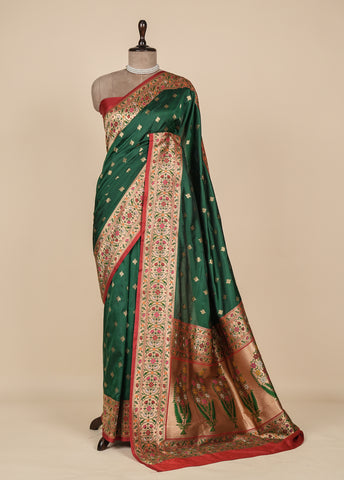 Green Art Silk Banarasi Saree