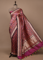 Pink Silk Banarasi Saree