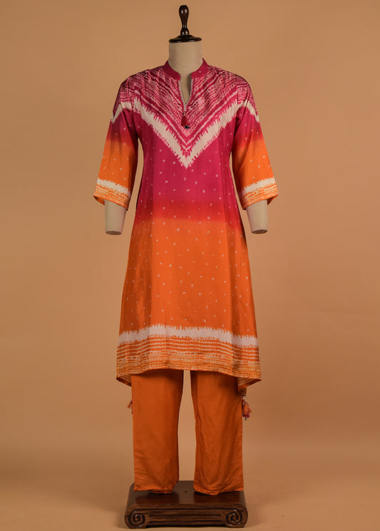 Multicolor Muslin Crepe Coord Set