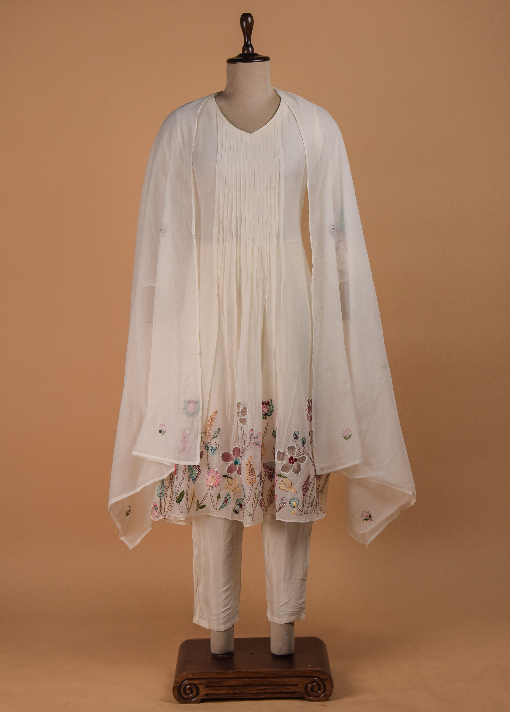 White Cotton A Line Set