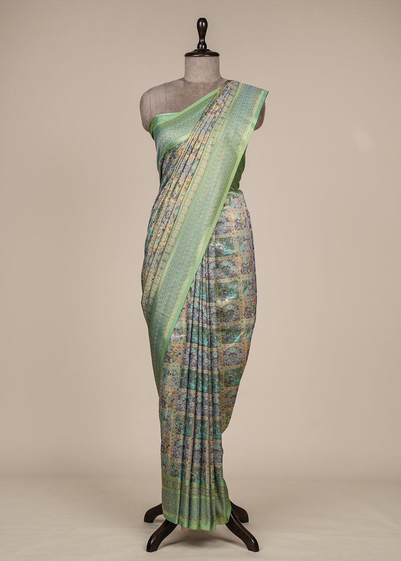 Green Tissue Silk Banarasi Saree