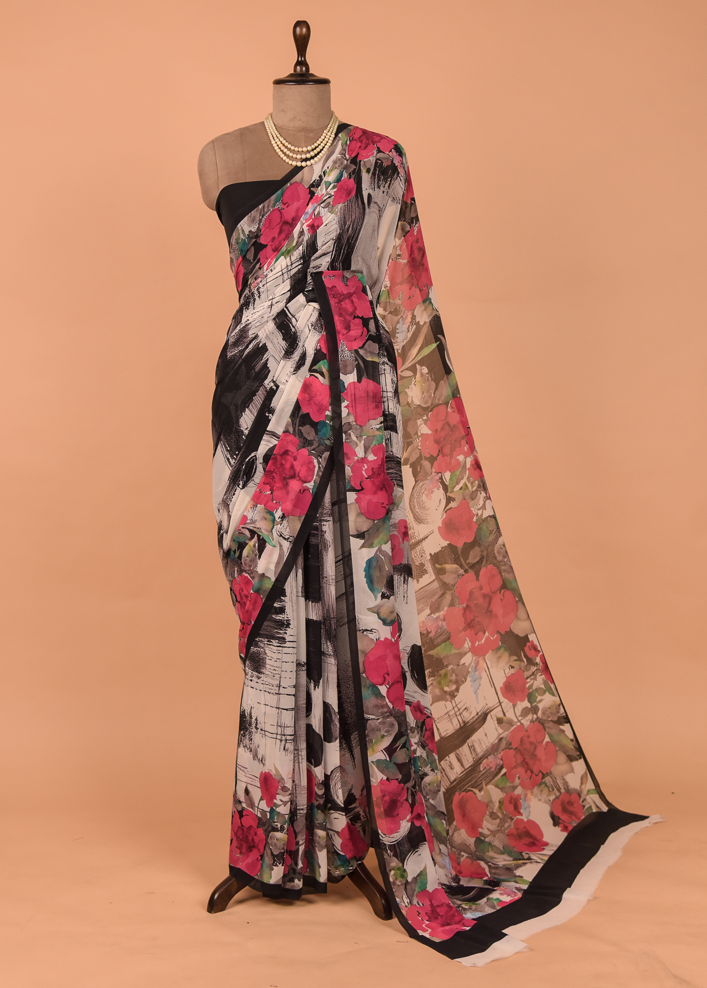 Multicoloured Georgette Printed Saree
