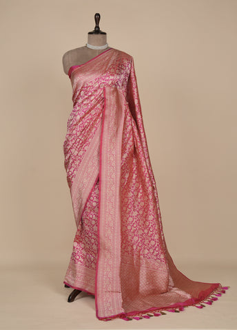 Pink Silk Banarasi Saree