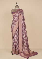 Pink Art Georgette Banarasi Saree