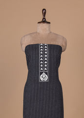 Black Cotton Dress Material