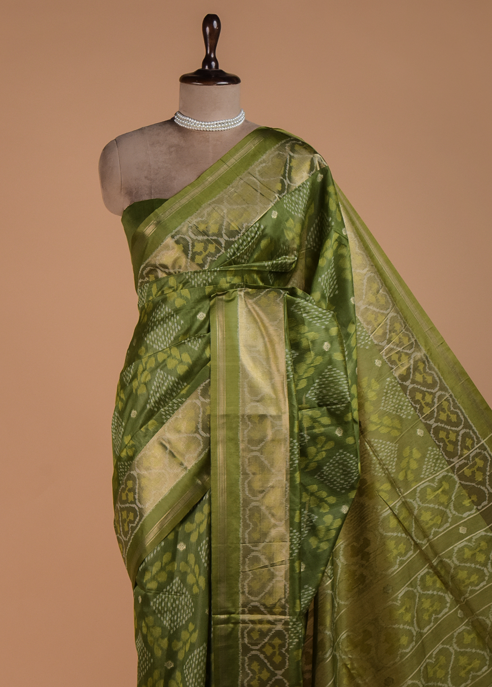 Green Art Silk Patola Saree