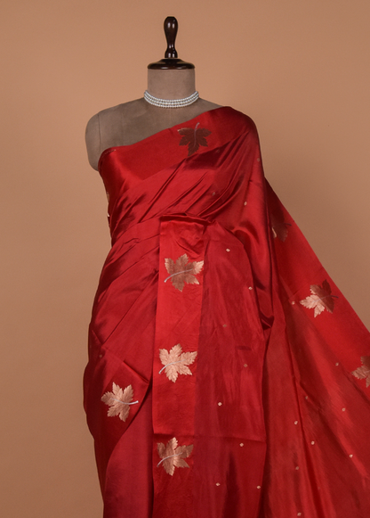 Red Silk Banarasi Saree