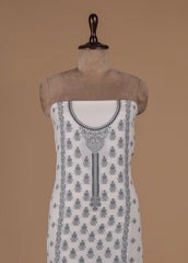 White Cotton Dress Material