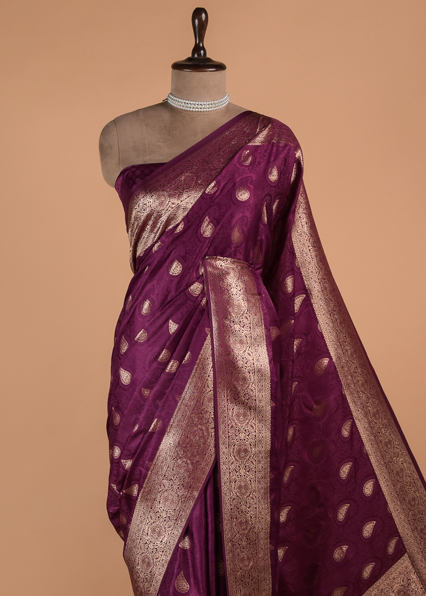 Purple Art Silk Banarasi Saree