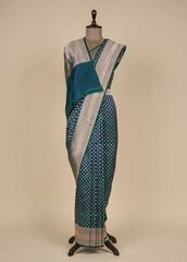 Blue Silk Banarasi Saree