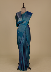 Blue Silk Kanjeevaram Saree