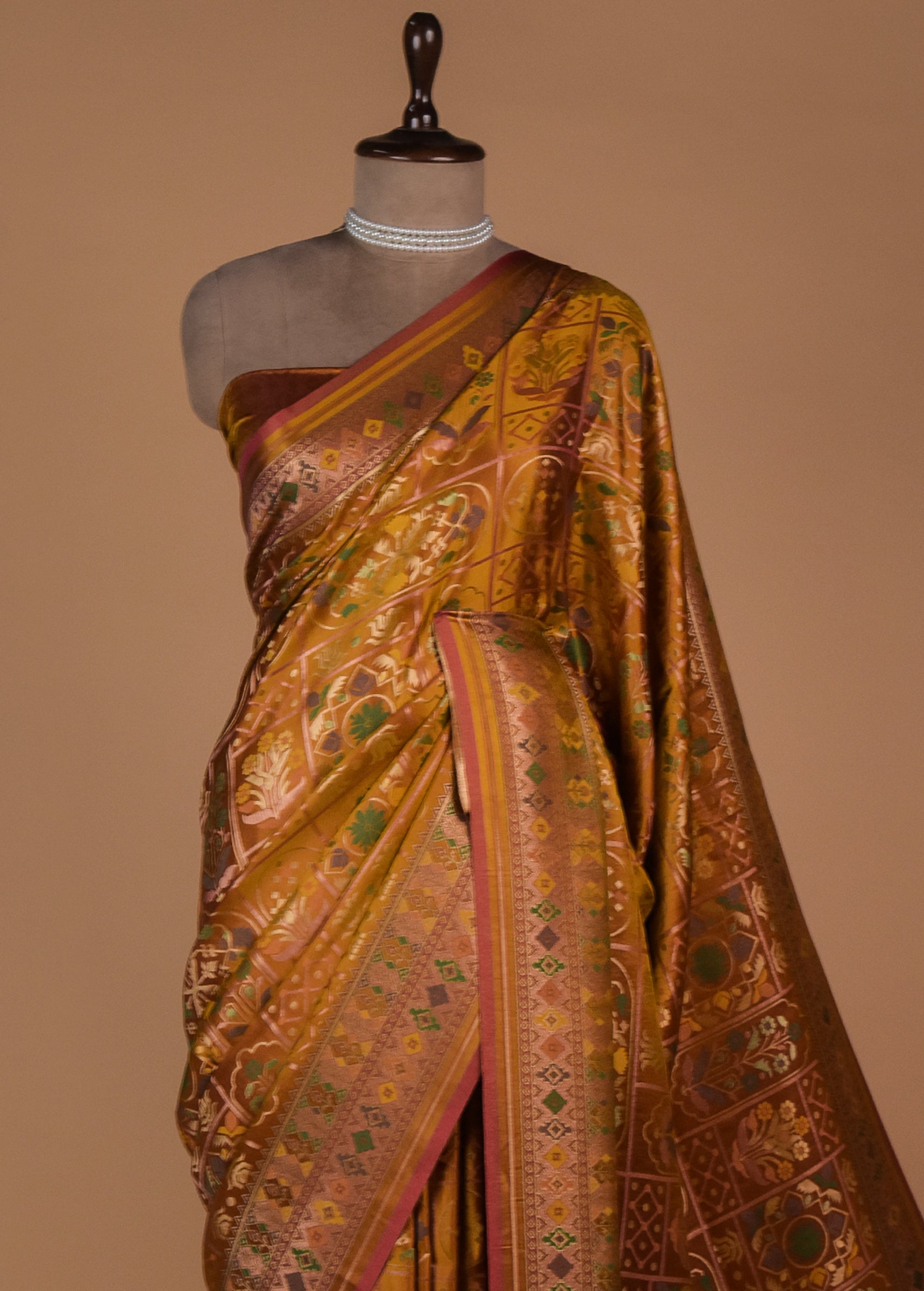 Yellow Silk Patola Saree