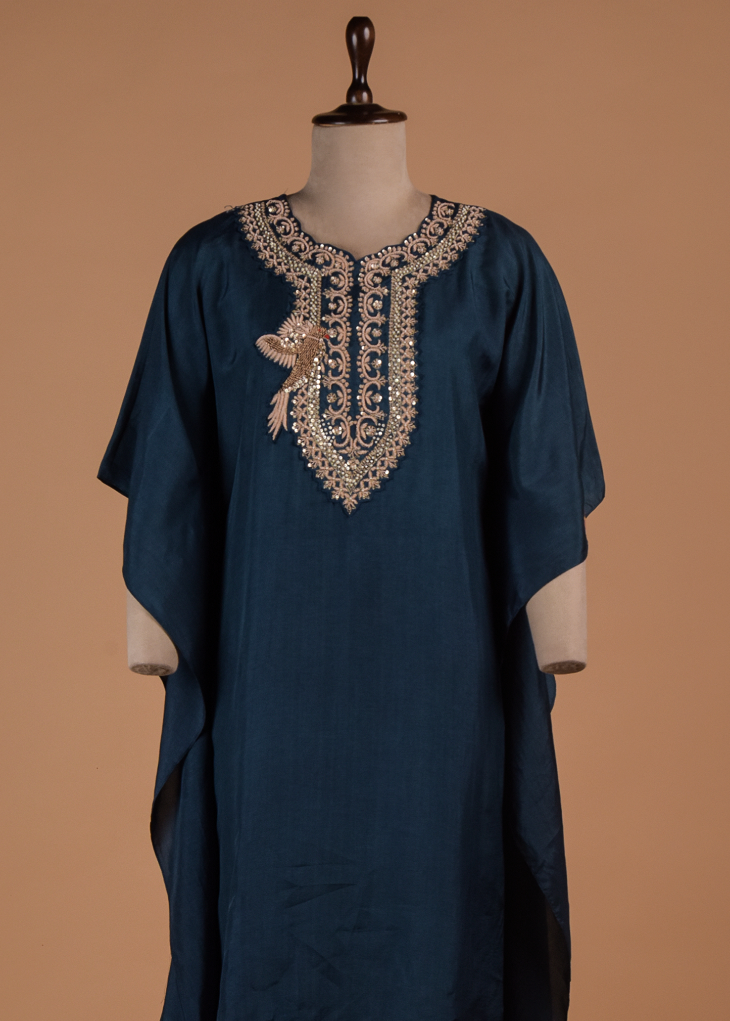 Blue Crepe Silk Coord Set