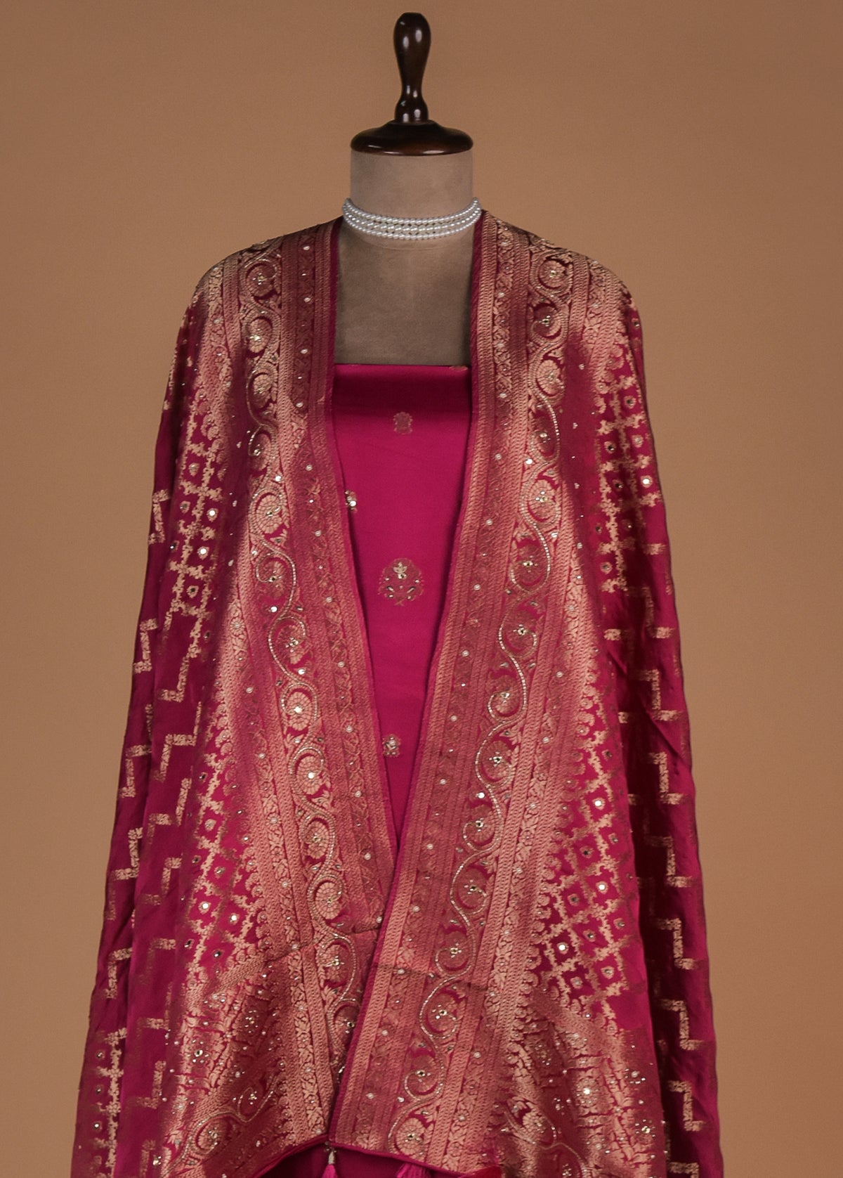 Pink Satin Dress Material