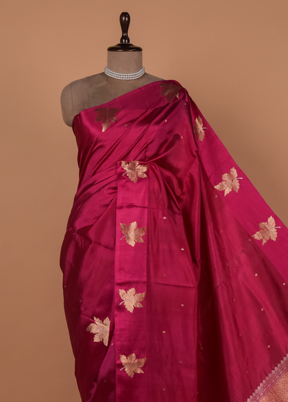 Pink Silk Banarasi Saree