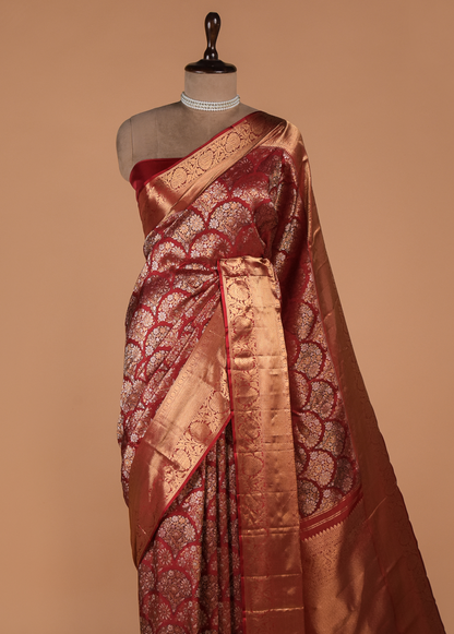 Red Silk Kanjeevaram Saree