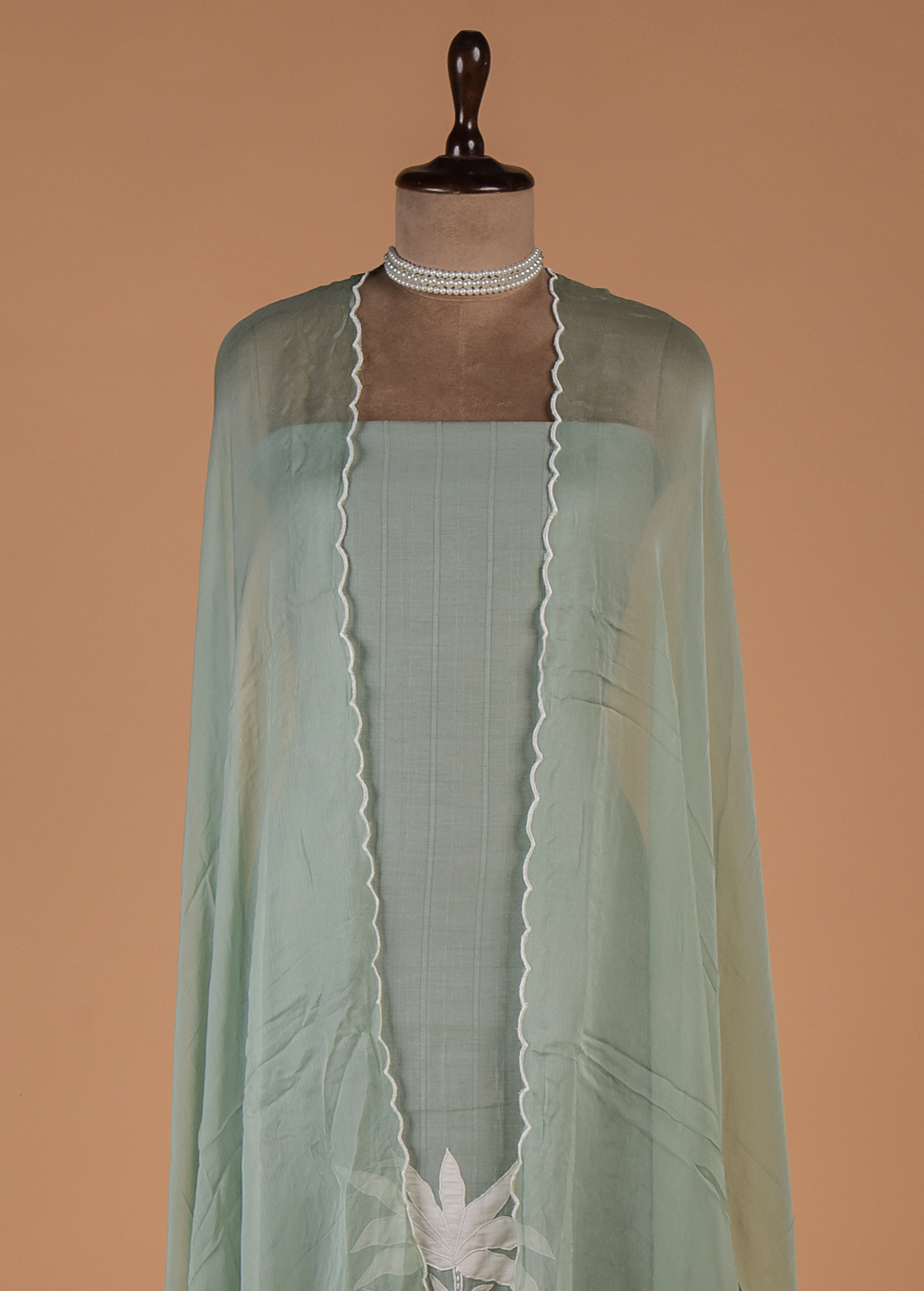 Green Cotton Dress Material