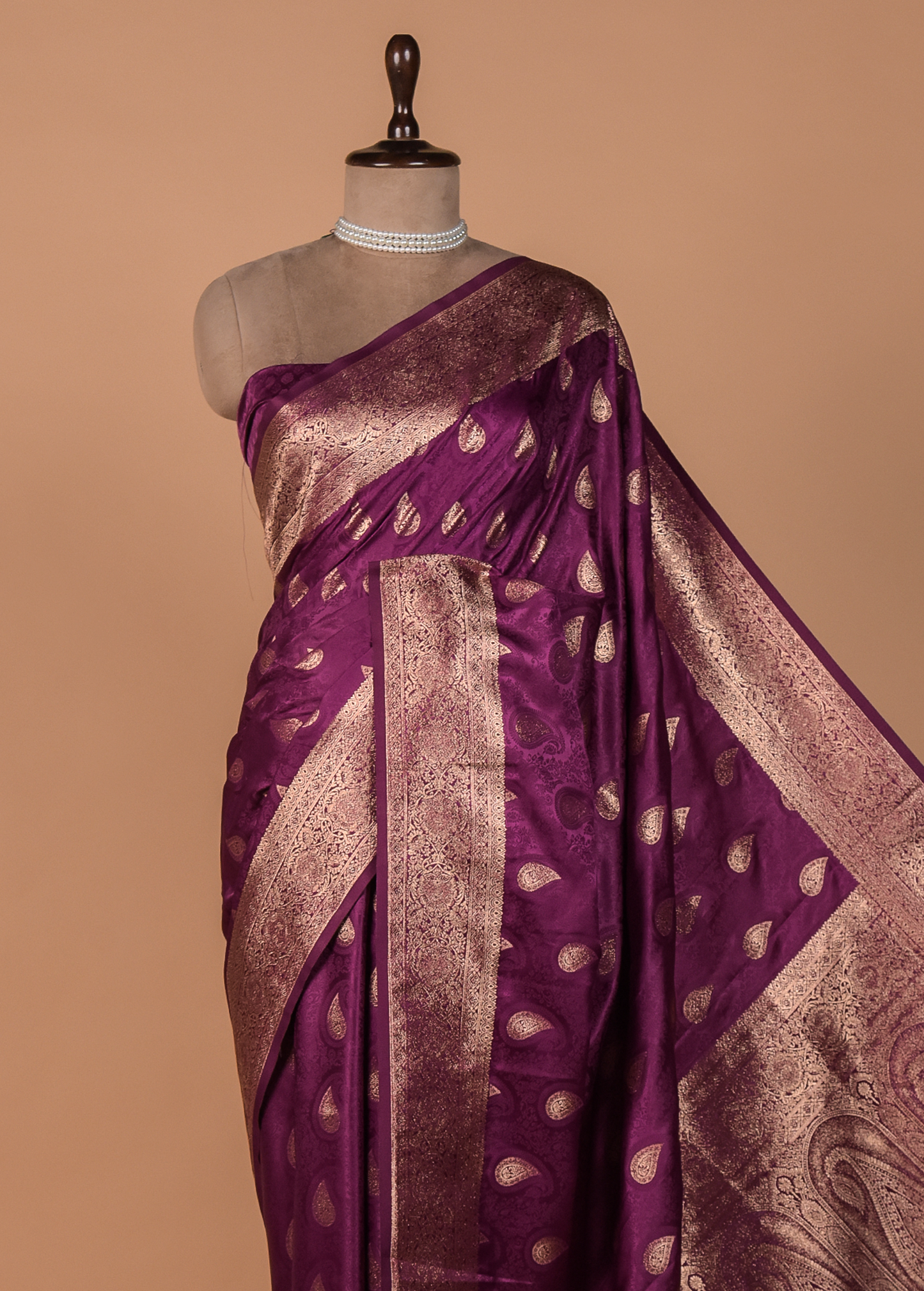 Wine Art Silk Kanjeevaram Saree