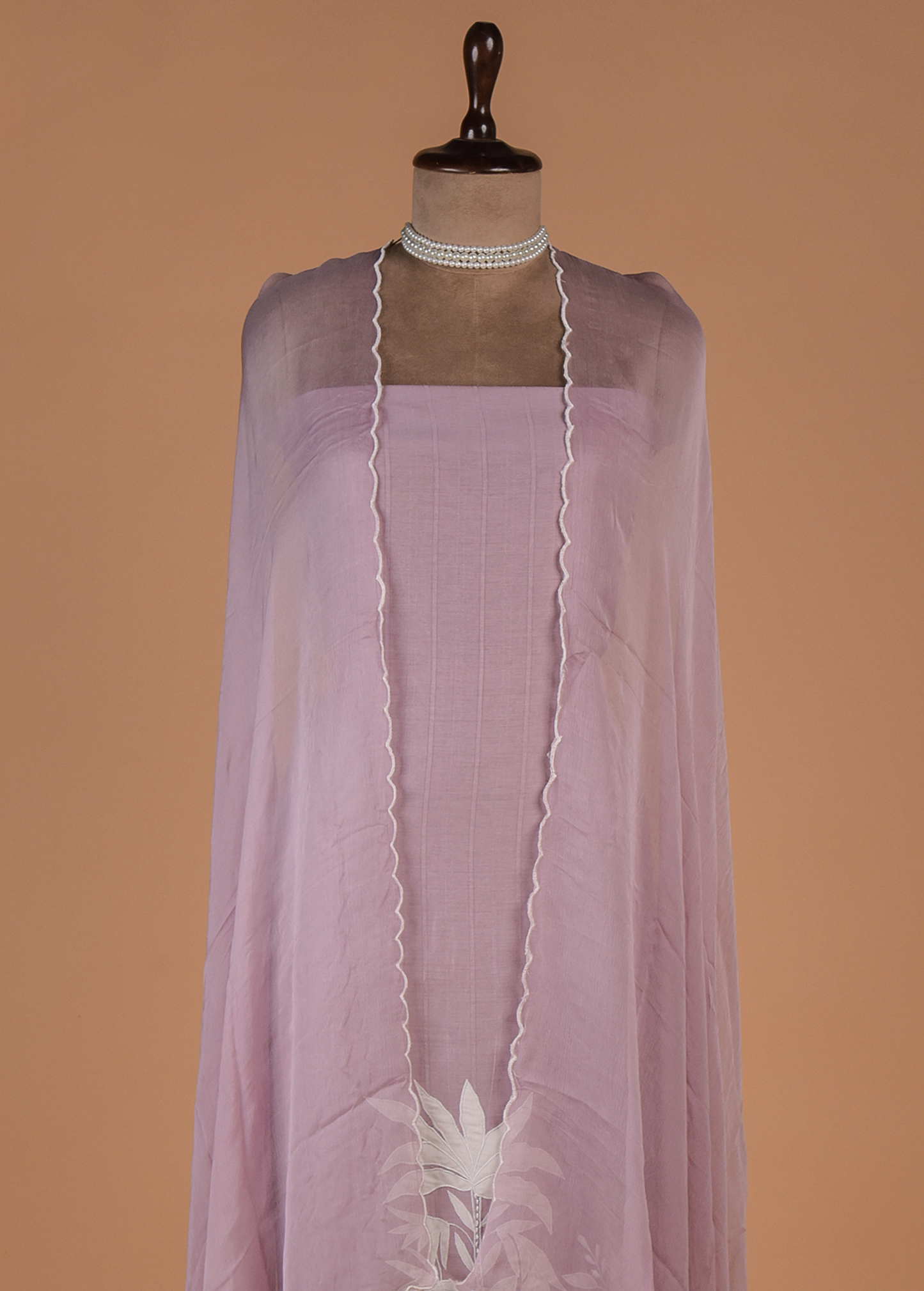 Purple Cotton Dress Material