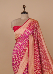 Multicoloured Georgette Bandhani Saree