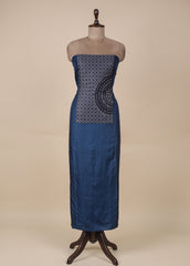 Blue Tussar Dress Material