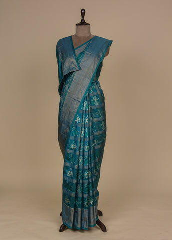 Blue Silk Patola Saree