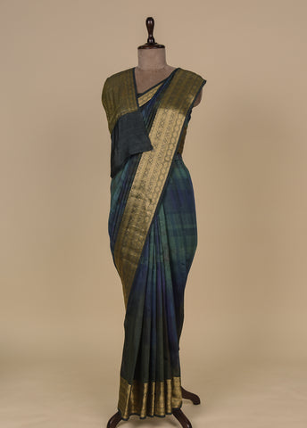 Multicoloured Tussar Banarasi Saree