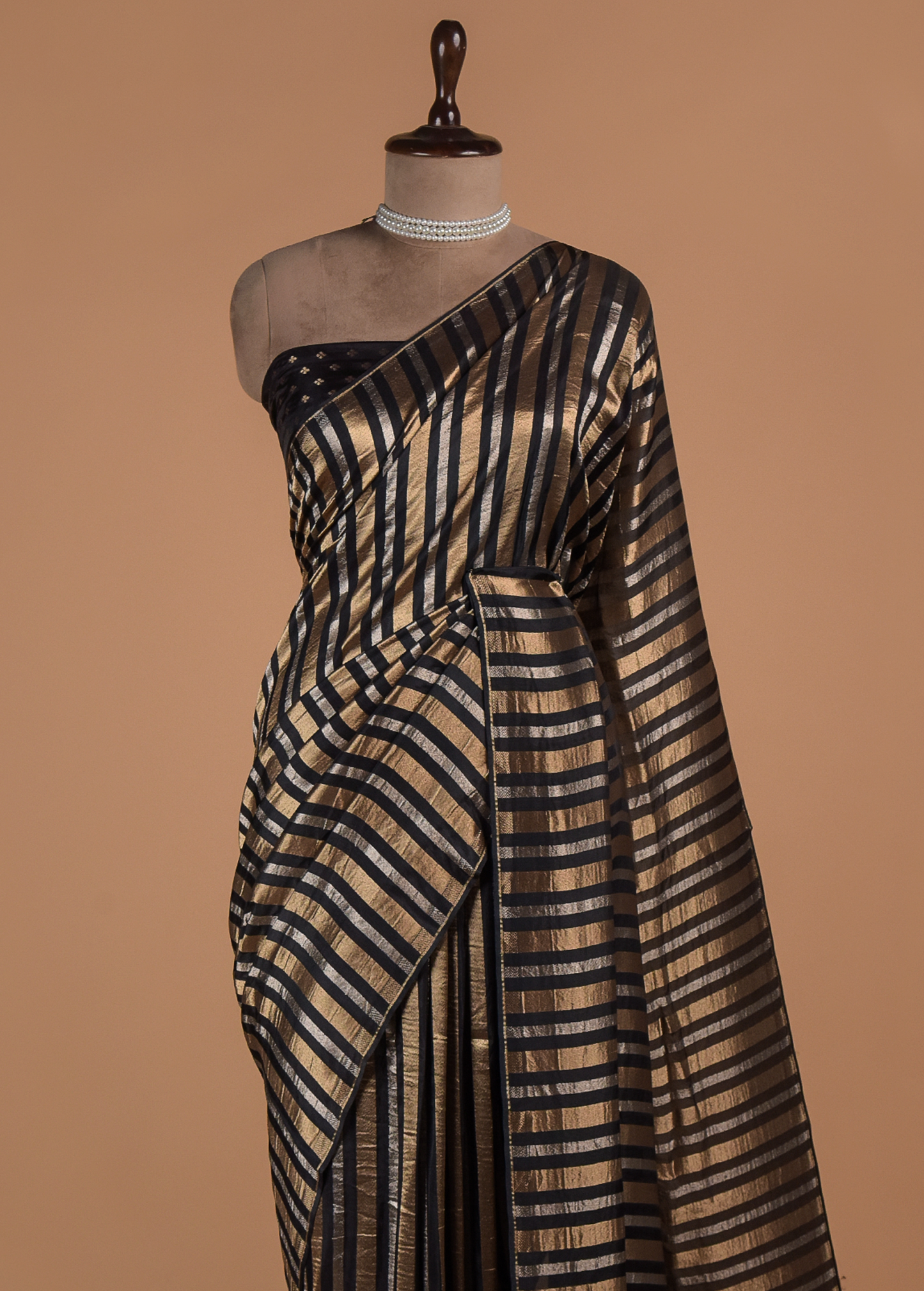 Black Art Silk Banarasi Saree