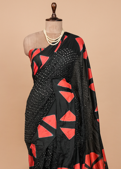 Black Gajji Silk Banarasi Saree