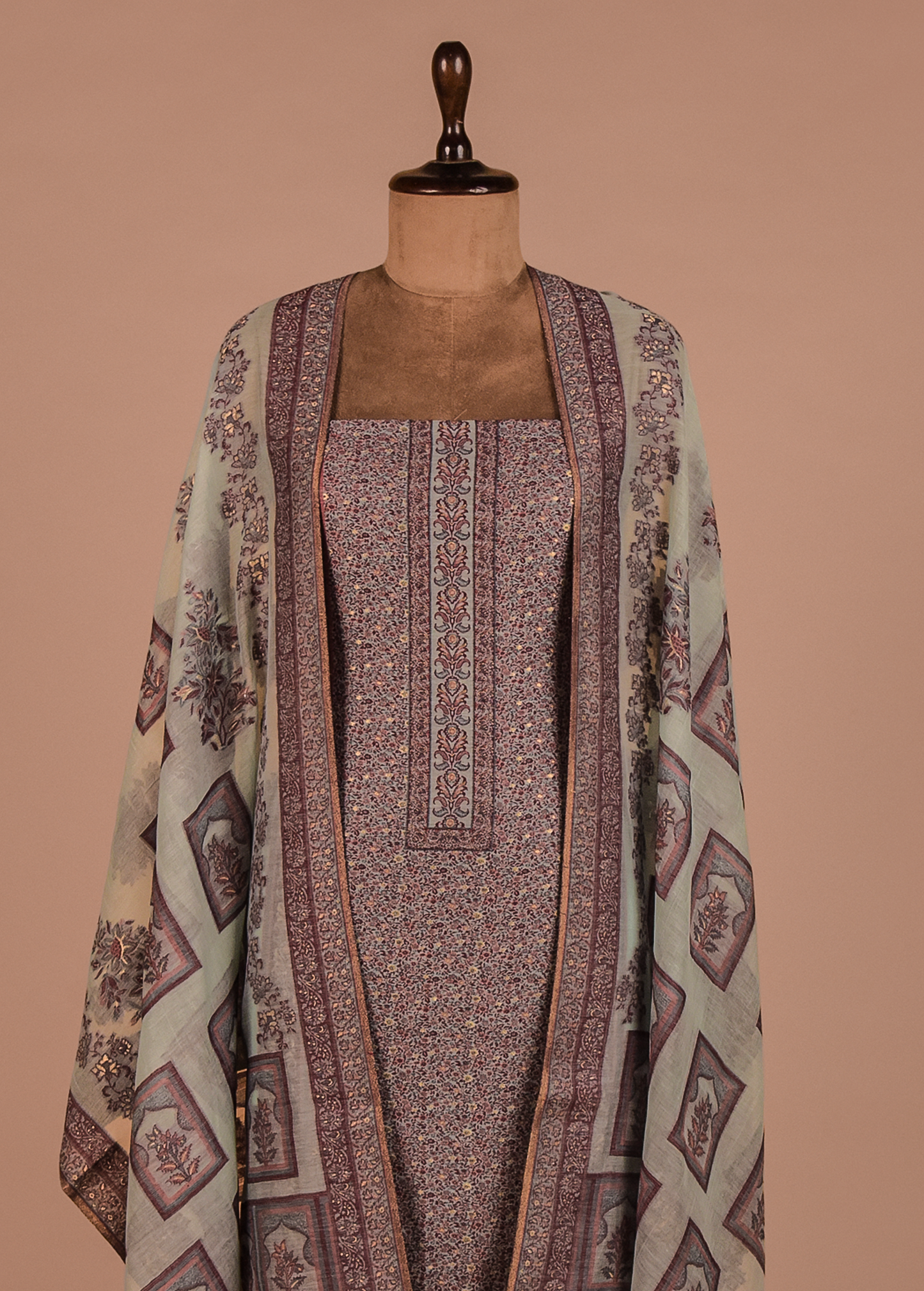 Multicoloured Mulmul Cotton Dress Material