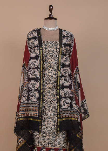 Multicoloured Cotton Dress Material